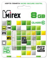 Карта памяти micro SD 8Gb Mirex class 10 без адаптера Карта памяти micro SD 8Gb Mirex class 10 без адаптера