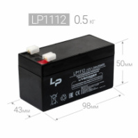 Аккумулятор 12V 1,2 Ah Live-Power LP1112 (размеры 98х43х50 мм) Аккумулятор 12V 1,2 Ah Live-Power LP1112 (размеры 98х43х50 мм)