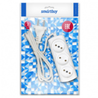 Сетевой удлинитель SmartBuy 3 розетки, 6А, 1300Вт, 1.5м, 2х0.75, белый Сетевой удлинитель SmartBuy 3 розетки, 6А, 1300Вт, 1.5м, 2х0.75, белый