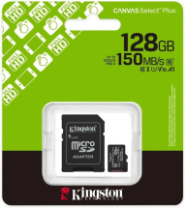 Карта памяти micro SD 128Gb Kingston class 10 Canvas Gen3 V10 с адаптером Карта памяти micro SD 128Gb Kingston class 10 Canvas Gen3 V10 с адаптером
