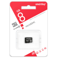 Карта памяти micro SD 8Gb SmartBuy class 4 без адаптера