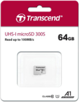 Карта памяти micro SD 64Gb Transcend 300S class 10 без адаптера UHS-I U1
