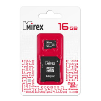 Карта памяти micro SD 16Gb Mirex class 10 с адаптером UHS-I Карта памяти micro SD 16Gb Mirex class 10 с адаптером UHS-I
