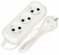 Сетевой удлинитель Jett (Obihod) 3 розетки, 6А, 1300Вт, 5м ШВВП 2х0.75, белый Сетевой удлинитель Jett (Obihod) 3 розетки, 6А, 1300Вт, 5м ШВВП 2х0.75, белый