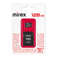 Карта памяти micro SD 128Gb Mirex class 10 с адаптером UHS-I