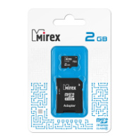 Карта памяти micro SD 2Gb Mirex с адаптером Карта памяти micro SD 2Gb Mirex с адаптером